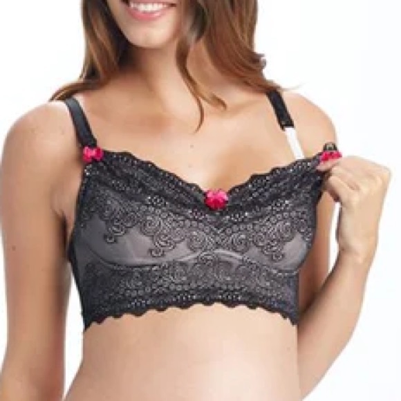 NWOT YOU! Lingerie Lennox nursing and pumping maternity lace bra, size Small - Picture 5 of 5